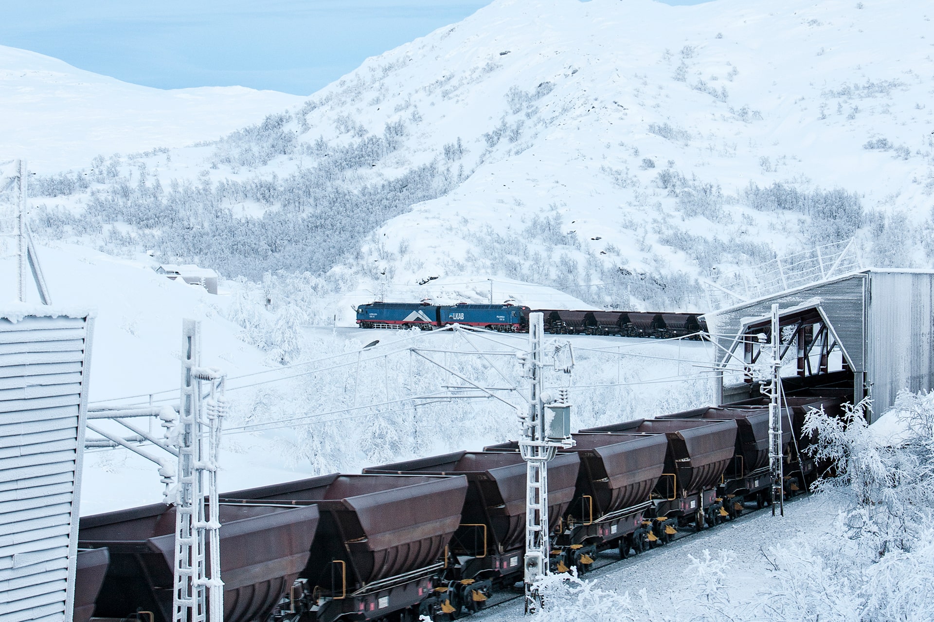 Map of Arctic night train routes