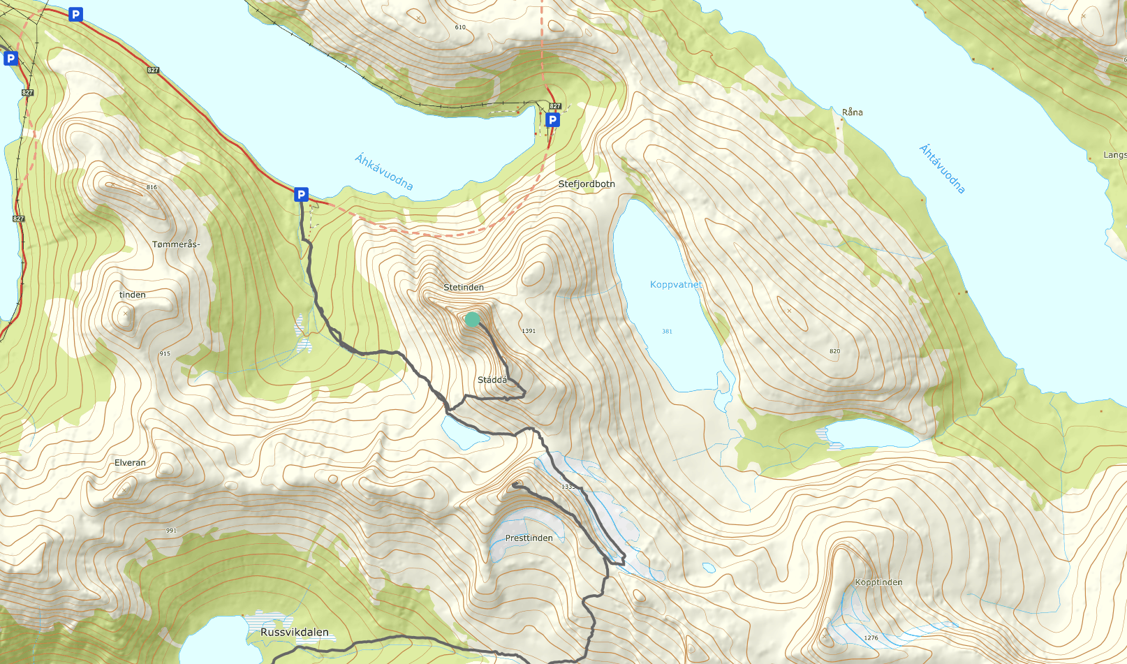 Stetinden map