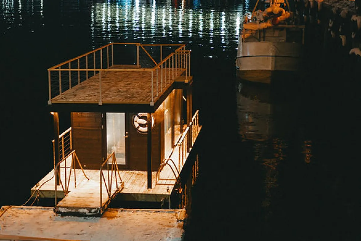 Floating Sauna in the Harbor