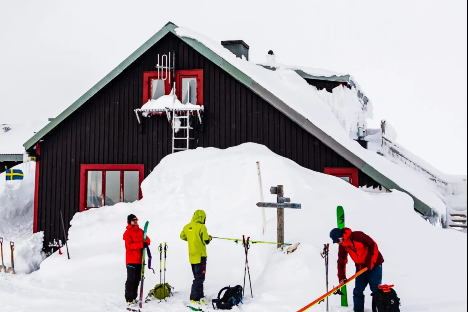 Hytte-til-hytte skiturer langs Malmbanen