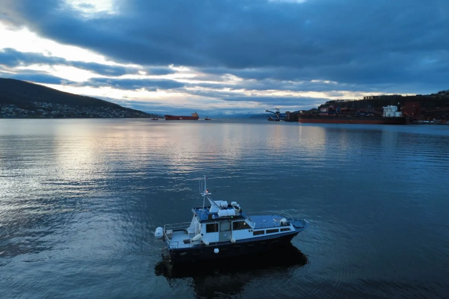 Nordlystur med båt