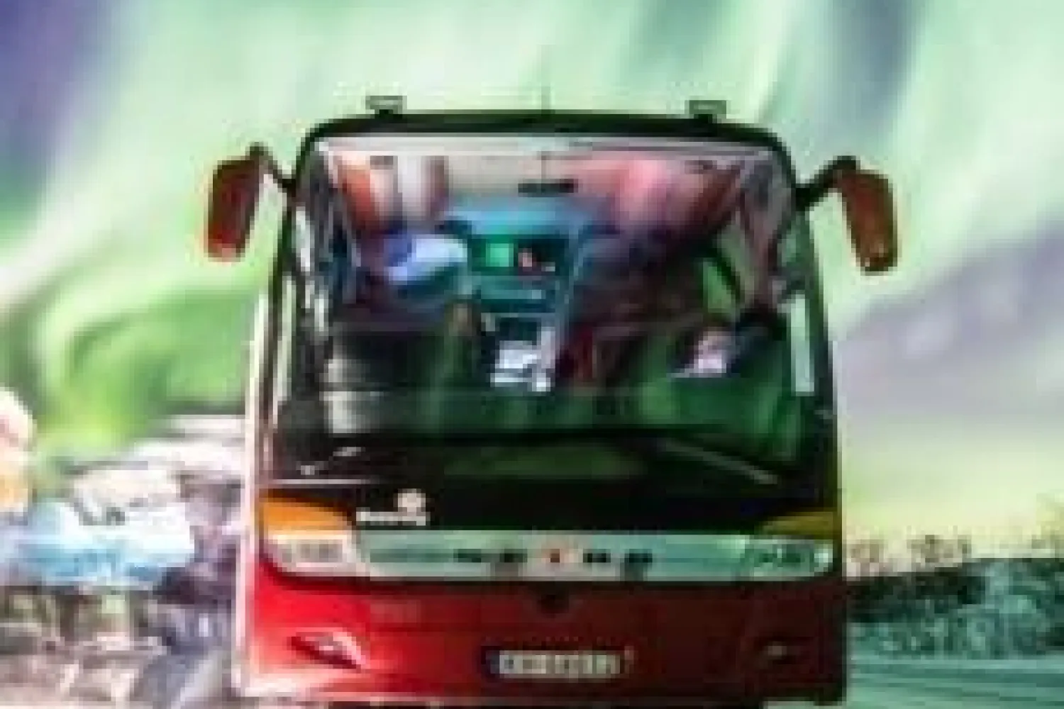Aurora Chase by big bus from Narvik