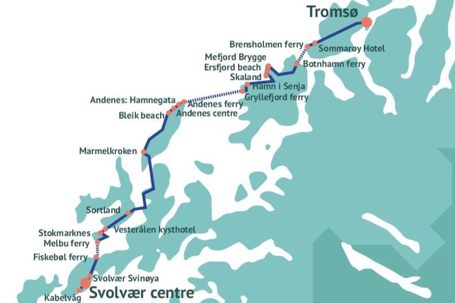 Arctic Route Tromsø - Senja - Vesterålen - Lofoten - Tromsø