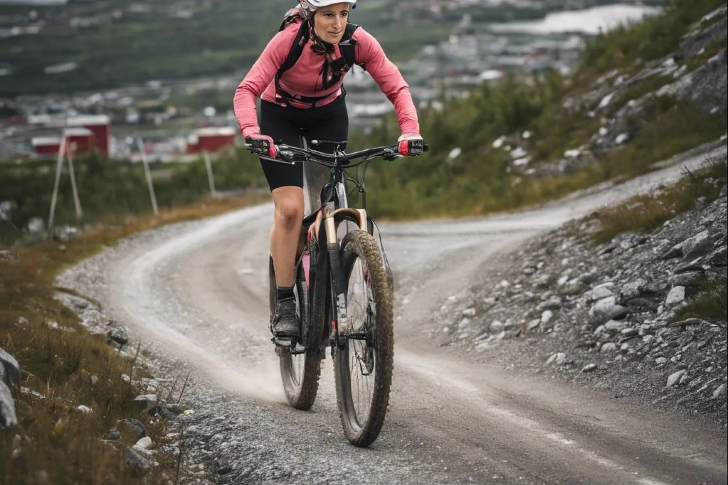 Fjell på el-sykkel