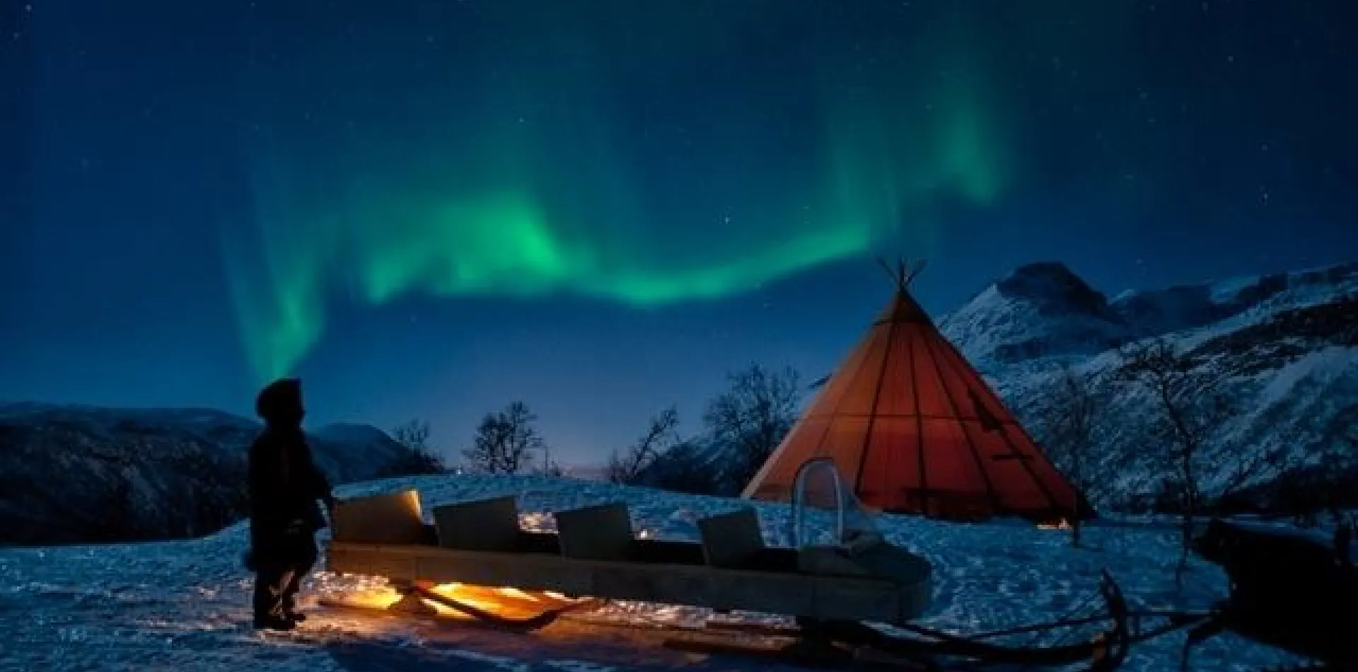 Northern lights in beisfjord