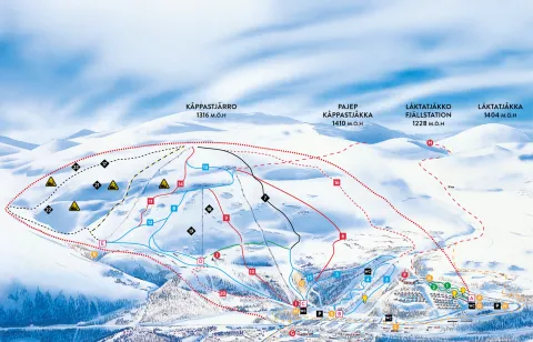 Bjorkliden Piste Map
