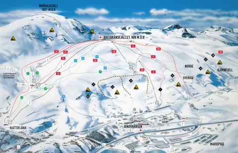 Riksgrensen piste map