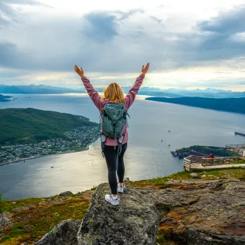 Utkikkspunkt ved Fjellheisrestauranten i Narvik